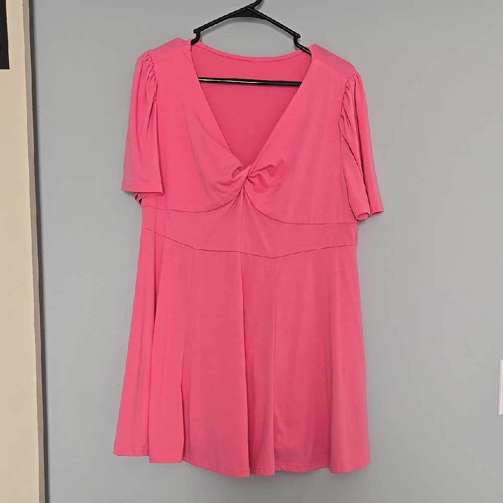 Pink Twist Front Dress